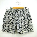 【中古】レプシィム ローリーズファーム LEPSIM LOWRYS FARM パンツ ボトムス ショーパン 総柄 ミニ ショート M ネイビー アイボリー 紺 /MT24 レディース 【ベクトル 古着】 210604