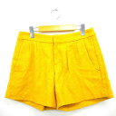 【中古】アナトリエ ANATELIER パンツ ボトムス ショーパン ショート 総柄 ミニ ウール混 2 イエロー 黄 /MT12 レディース 【ベクトル 古着】 210605