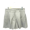 【中古】ラレグロ LALLEGRO パンツ キュロット ショート ジップフライ 薄手 無地 シンプル ウール混 シルク混 38 グレー 灰 /TT16 レディー...