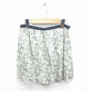 【中古】アーバンリサーチ URBAN RESEARCH キュロット ショート パンツ 花柄 薄手 38 アイボリー グレー /TT15 レディース 【ベクトル 古着】 230318