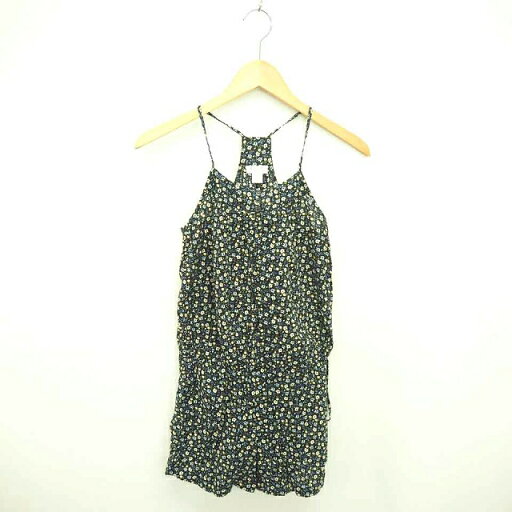 【中古】モッシモ mossimo supply co オールインワン サロペット 花柄 パンツ ショート ノースリーブ XS 黒 青 ブラック ブルー /TT4 レディース 【ベクトル 古着】 211030 【中古】モッシモ mossimo supply co オールインワン サロペット 花柄 パンツ ショート ノースリーブ XS 黒 青 ブラック ブルー /TT4 レディース 【ベクトル 古着】 211030