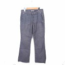 【中古】ラオタァルガ LAO TARGA パンツ ロング ジップフライ ストライプ S グレー /TT21 レディース 【ベクトル 古着】 230317