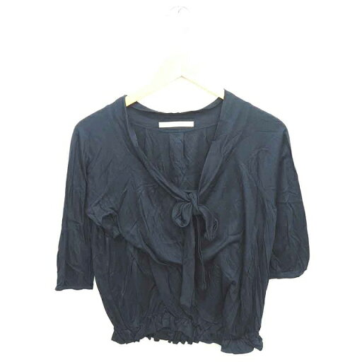 【中古】ラピスルーチェパービームス LAPIS LUCE PER BEAMS カットソー Tシャツ ボウタイ リボン Vネック 薄手 七分袖 紺 ネイビー /TT10 レディース 【ベクトル 古着】 210611 【中古】ラピスルーチェパービームス LAPIS LUCE PER BEAMS カットソー Tシャツ ボウタイ リボン Vネック 薄手 七分袖 紺 ネイビー /TT10 レディース 【ベクトル 古着】 210611