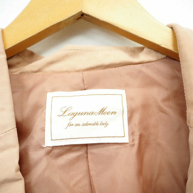 【中古】ラグナムーン LagunaMoon ジャケット アウター テーラード 無地 シンプル ノッチドラペル F ピンク /MT1 レディース 【ベクトル 古着】 210612