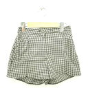 【中古】ダズリン dazzlin パンツ キュロット ショート チェック ジップフライ M 薄茶 黒 ベージュ ブラック /TT8 レディース 【ベクトル 古着...