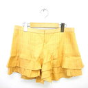 【中古】ジルスチュアート JILL STUART パンツ キュロット ショート ジップフライ 薄手 無地 シンプル 2 ベージュ 薄茶 /TT9 レディース 【...
