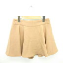 【中古】ILIS CLUB ISBIT DAIKANYAMA パンツ キュロット ショート バックジップ 薄手 無地 M 茶 ベージュ /TT10 レディース 【ベクトル 古着】 210614