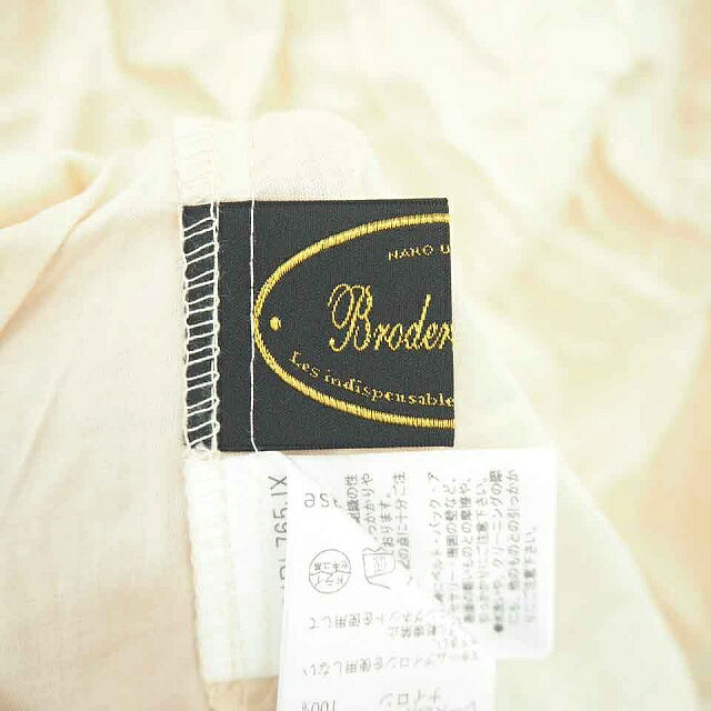 【中古】ブロードゥリー&コー Broderie&Co ナノユニバース カットソー ブラウス レース 薄手 Vネック プルオーバー 半袖 F ベージュ 薄茶 /TT39 レディース 【ベクトル 古着】 210617 auc-vector-18961664 ブランド古着の買取販売ベクトル サンプル画像3