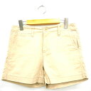 【中古】パンツ ショート ショーパン ミニ 無地 シンプル 0 ベージュ 薄茶 /MT4 N レディース 【ベクトル 古着】 210619
