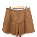 【中古】アンディコール un dix cors キュロット パンツ タック フレア 無地 ウール 38 ブラウン 茶 /FT23 レディース 【ベクトル 古着】...