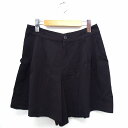 【中古】ルーニィ LOUNIE キュロット パンツ タック 無地 シンプル 38 ブラック 黒 /FT24 レディース 【ベクトル 古着】 210626
