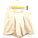 【中古】ミスティック mystic キュロット パンツ 無地 シンプル ミニ ショート F ベージュ 薄茶 /MT48 レディース 【ベクトル 古着】 2106...