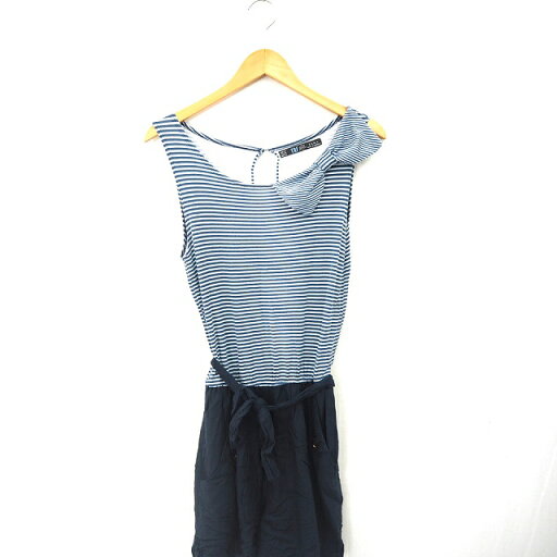 【中古】ザラ トラファルック ZARA Trafaluc サロペット オールインワン パンツ ボーダー 丸首 ひざ丈 袖なし ノースリーブ 36 ライトブルー ネイビー 紺 /MT12 レディース 【ベクトル 古着】 210623 【中古】ザラ トラファルック ZARA Trafaluc サロペット オールインワン パンツ ボーダー 丸首 ひざ丈 袖なし ノースリーブ 36 ライトブルー ネイビー 紺 /MT12 レディース 【ベクトル 古着】 210623