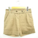 【中古】アイシービー iCB パンツ ショーパン ショート 無地 ミニ コットン 綿 2 ベージュ 薄茶 /MT54 レディース 【ベクトル 古着】 21063...