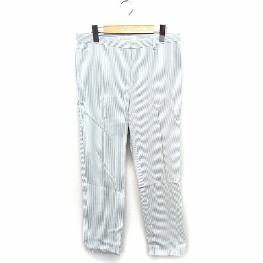 【中古】B&Y ユナイテッドアローズ BEAUTY&YOUTH ビューティー&ユース パンツ ストライプ ストレッチ ロング 綿混 M ホワイト 白 ライトブルー /FT45 レディース 【ベクトル 古着】 210730 【中古】B&Y ユナイテッドアローズ BEAUTY&YOUTH ビューティー&ユース パンツ ストライプ ストレッチ ロング 綿混 M ホワイト 白 ライトブルー /FT45 レディース 【ベクトル 古着】 210730