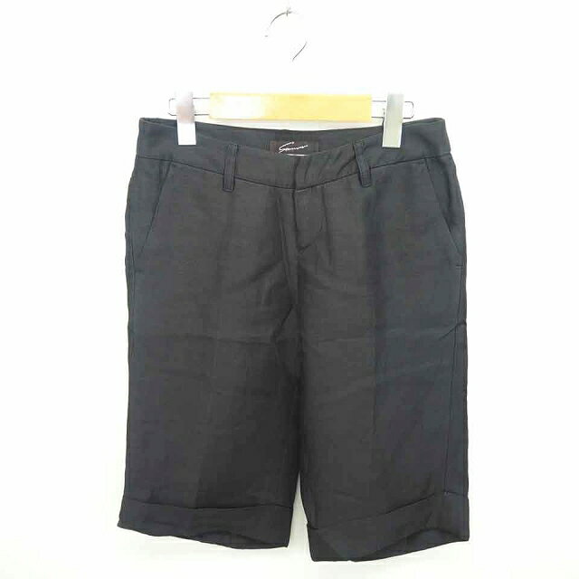 【中古】スタニングルアー STUNNING LURE パンツ ハーフ ひざ丈 ロールアップ 薄手 ジップフライ 無地 34 チャコールグレー /TT13 レディース 【ベクトル 古着】 210707