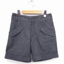 【中古】アーバンリサーチ URBAN RESEARCH ショート パンツ ロールアップ ウール混 無地 36 グレー 灰 /FT30 レディース 【ベクトル 古着】 210820