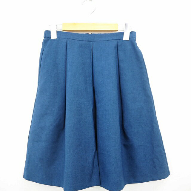 【中古】アーバンリサーチ URBAN RESEARCH フレアスカート 無地 ひざ丈 シンプル F ネイビー 紺 /MT5 レディース 【ベクトル 古着】 210715