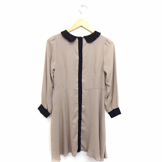【中古】ブロードゥリー&コー Broderie&Co ナノユニバース ワンピース レース衿 長袖 ひざ丈 ペチコート付き F ブラウン 茶 /FT28 レディース 【ベクトル 古着】 210728 auc-vector-18961289 ブランド古着の買取販売ベクトル サンプル画像2