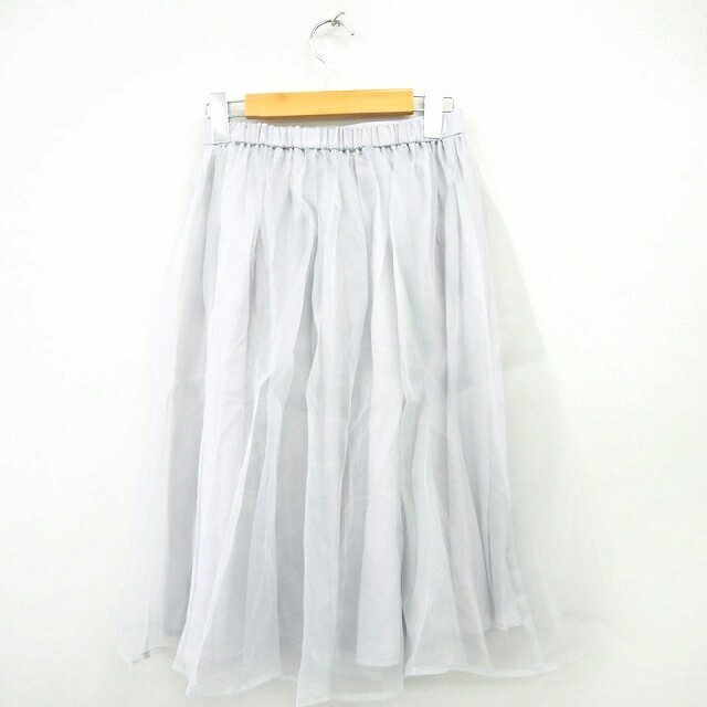 【中古】マーキュリービジュー Mercury Bijou フレアスカート 無地 ミモレ丈 シンプル F グレー /MT16 レディース 【ベクトル 古着】 210717 2
