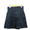 【中古】B&Y ユナイテッドアローズ BEAUTY&YOUTH ビューティー&ユース キュロット パンツ ハイウエスト 無地 シンプル ミニ ショート コットン...