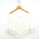 【中古】イエナ IENA ニット セーター ポンチ フリンジ Vネック 麻 リネン アイボリー /MT2 レディース 【ベクトル 古着】 210726