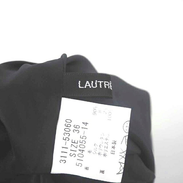 ブランド古着の買取販売ベクトルの【中古】ロートレアモン LAUTREAMONT スカート フレア ひざ丈 ウール シルク混 サイドジップ 薄手 無地 シンプル 36 黒 ブラック /TT36 レディース 【ベクトル 古着】 211007｜アングル3