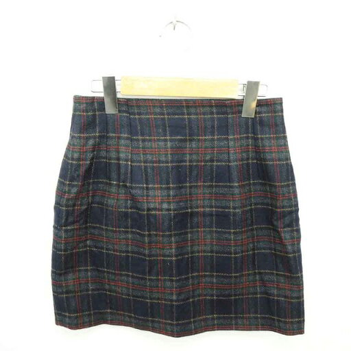 【中古】フレンチコネクション FRENCH CONNECTION スカート 台形 ミニ チェック 厚手 ウール バックジップ 8 ネイビー グリーン 紺 緑 /TT29 レディース 【ベクトル 古着】 210904 【中古】フレンチコネクション FRENCH CONNECTION スカート 台形 ミニ チェック 厚手 ウール バックジップ 8 ネイビー グリーン 紺 緑 /TT29 レディース 【ベクトル 古着】 210904