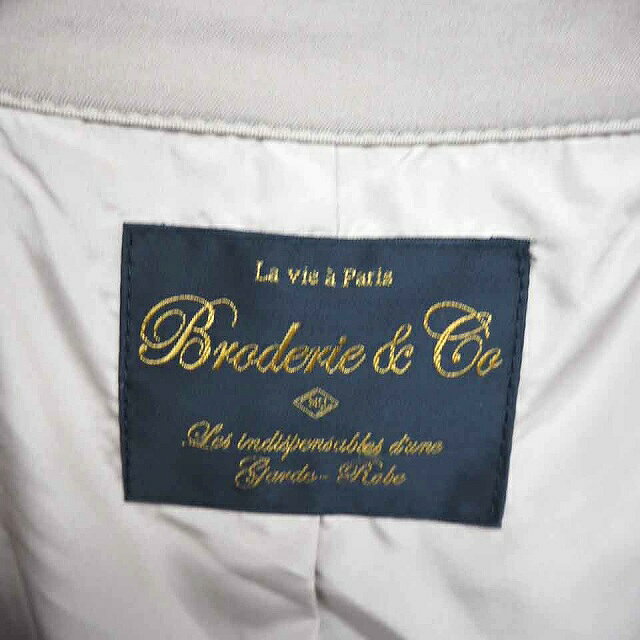 【中古】ブロードゥリー&コー Broderie&Co ナノユニバース コート アウター スプリング ミドル ダブルボタン 薄手 ウエストリボン 36 茶 ベージュ /TT42 レディース 【ベクトル 古着】 210903 auc-vector-18967077 ブランド古着の買取販売ベクトル サンプル画像3