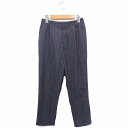 【中古】ロペ ROPE テーパード パンツ ストライプ柄 ジップフライ 36 グレー 灰 /FT11 レディース 【ベクトル 古着】 210925