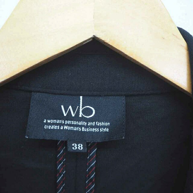 【中古】ダブルビー WB ジャケット アウター テーラード 無地 シンプル ウール混 長袖 38 黒 ブラック /TT25 レディース 【ベクトル 古着】 210924