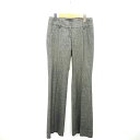 【中古】プロフィール PROFILE black label style パンツ スラックス ストレート ジップフライ ウール カシミヤ混 36 グレー /TT44 レディース 【ベクトル 古着】 210924