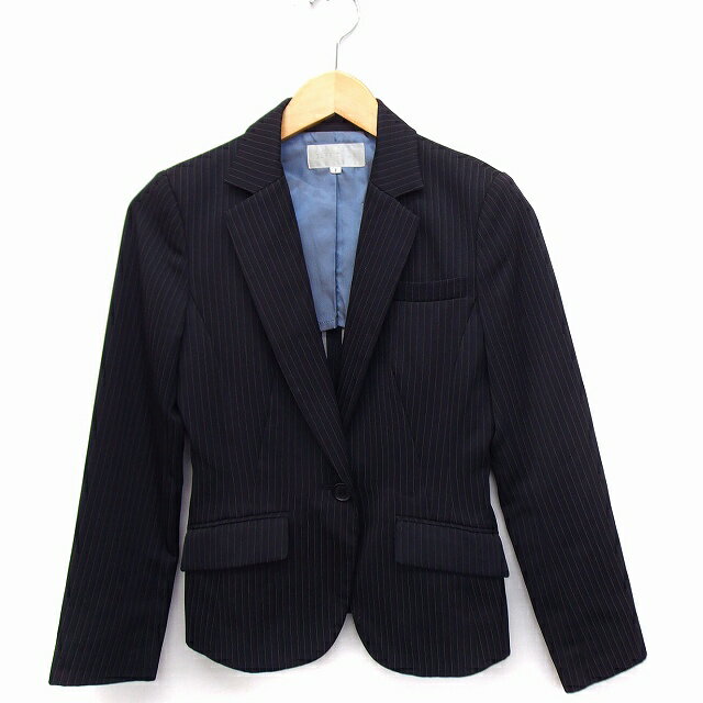 2WAYストレッチ ノーカラーペプラムジャケット レディス