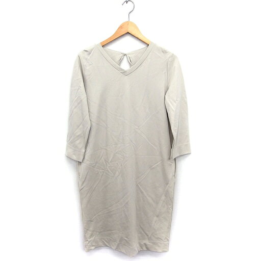 【中古】センスオブプレイス バイ アーバンリサーチ Sense of Place by Urban Research ワンピース Vネック 七分袖 ロング 無地 背あき F ベージュ /FT28 レディース 【ベクトル 古着】 211113 【中古】センスオブプレイス バイ アーバンリサーチ Sense of Place by Urban Research ワンピース Vネック 七分袖 ロング 無地 背あき F ベージュ /FT28 レディース 【ベクトル 古着】 211113