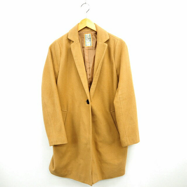 【中古】アズノウアズ ドゥバズ as know as de base チェスターコート アウター 無地 シンプル ひざ丈 ..