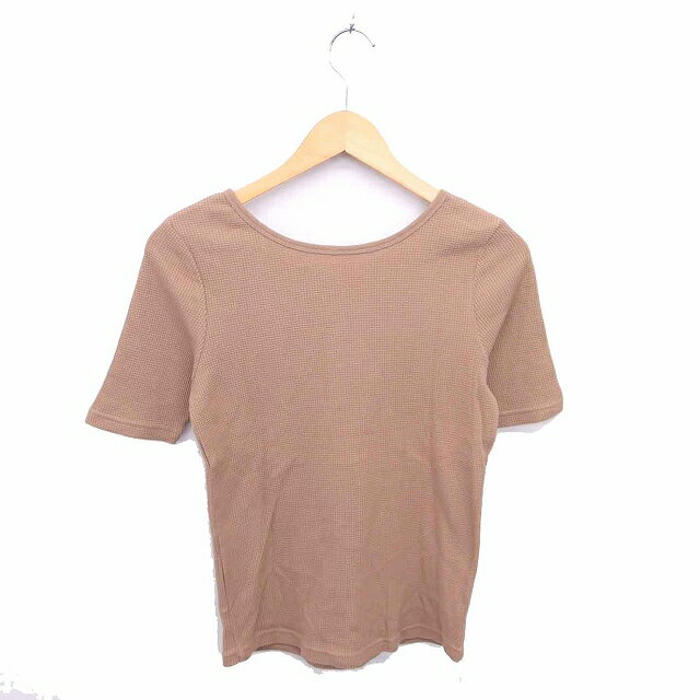 【中古】グローバルワーク GLOBAL WORK カットソー Tシャツ ヘンリーネック 綿 コットン 半袖 M ベージュ 茶 /TT14 レディース 【ベクトル 古着】 220218 auc-vector-18970139 ブランド古着の買取販売ベクトル サンプル画像2