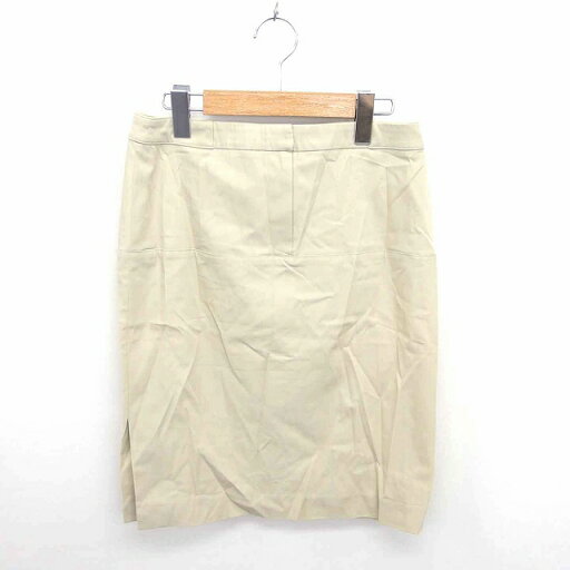 【中古】トラサルディ TRUSSARDI スカート タイト ひざ丈 無地 シンプル フロントジップ 薄手 42 ベージュ 薄茶 /TT20 レディース 【ベクトル 古着】 211204 【中古】トラサルディ TRUSSARDI スカート タイト ひざ丈 無地 シンプル フロントジップ 薄手 42 ベージュ 薄茶 /TT20 レディース 【ベクトル 古着】 211204