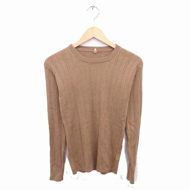【中古】アングリッド UNGRID ニット セーター 丸首 無地 シンプル ウール混 長袖 F 茶 ブラウン /TT16 レディース 【ベクトル 古着】 211202