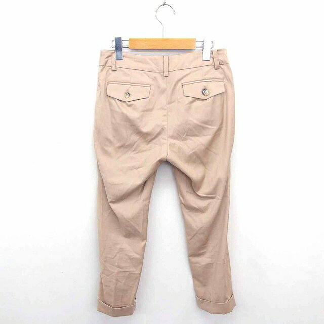 ブランド古着の買取販売ベクトルの【中古】ナチュラルビューティーベーシック NATURAL BEAUTY BASIC テーパード パンツ センタープレス ロールアップ ジップフライ 薄手 S ベージュ 茶 /TT14 レディース 【ベクトル 古着】 220127｜アングル2