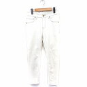 【中古】ルージュヴィフ Rouge vif デニム スキニー スリム パンツ 無地 コットン 綿 34 オフホワイト 白 /FT29 レディース 【ベクトル 古着】 220207