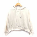 【中古】イング INGNI パーカー フーディー ハーフジップ 無地 綿混 M アイボリー 白 /FT6 レディース 【ベクトル 古着】 220129