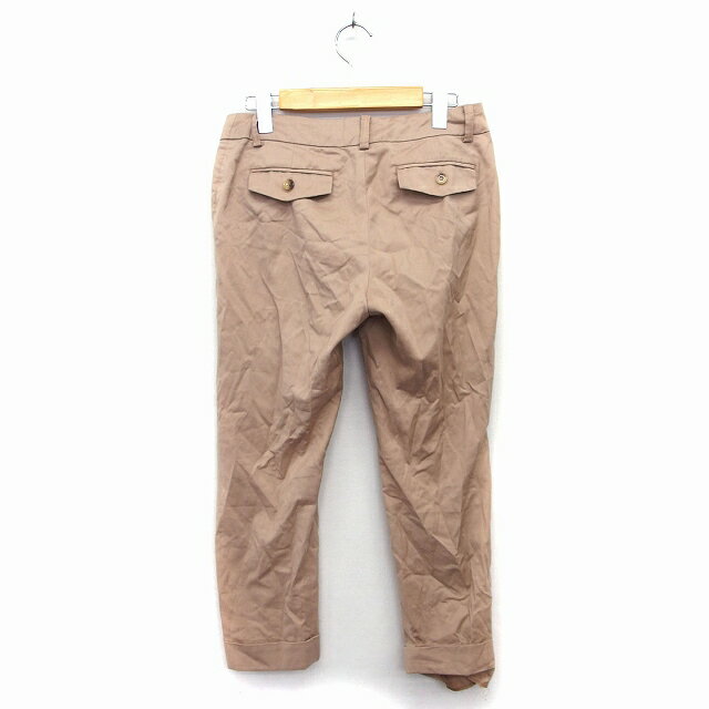 【中古】N.Natural Beauty Basic N.ナチュラルビューティーベーシック テーパード パンツ 無地 シンプル タック M ベージュ /HT16 レディース 【ベクトル 古着】 220225