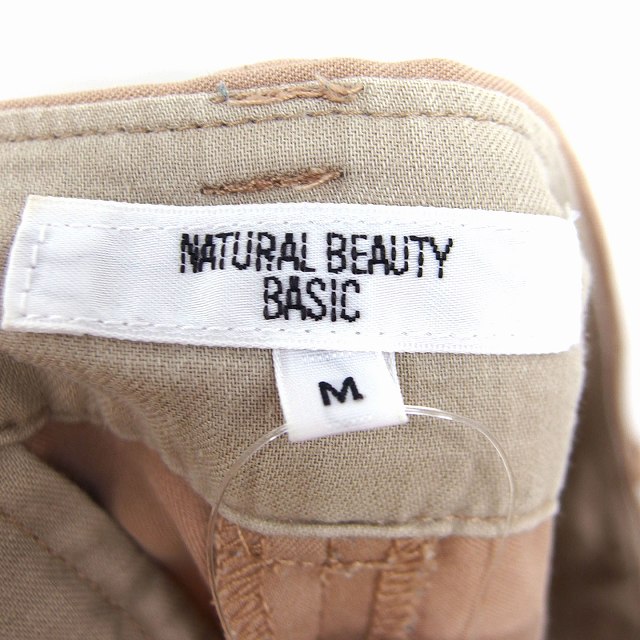 【中古】N.Natural Beauty Basic N.ナチュラルビューティーベーシック テーパード パンツ 無地 シンプル タック M ベージュ /HT16 レディース 【ベクトル 古着】 220225