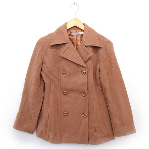 【中古】BYE BYE ピーコート Pコート ブルゾン アウター ミドル 長袖 無地 キャメル 茶 /C レディース 【ベクトル 古着】 220224 【中古】BYE BYE ピーコート Pコート ブルゾン アウター ミドル 長袖 無地 キャメル 茶 /C レディース 【ベクトル 古着】 220224