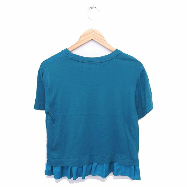 【中古】ナノユニバース nano universe Tシャツ カットソー 丸首 フレア 半袖 36 青緑 グリーン /TT32 レディース 【ベクトル 古着】 220407 auc-vector-18979396 ブランド古着の買取販売ベクトル サンプル画像2