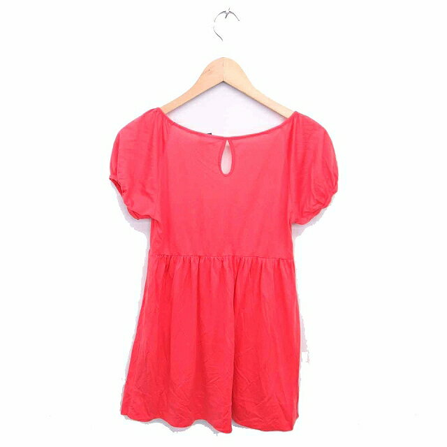 【中古】ダブルスタンダードクロージング ダブスタ DOUBLE STANDARD CLOTHING チュニック プルオーバー ラグランスリーブ 半袖 F ピンク /TT6 レディース 【ベクトル 古着】 220511