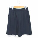 【中古】ルージュヴィフ Rouge vif キュロット ハーフ パンツ ひざ丈 無地 シンプル ネイビー 紺 /TT18 レディース 【ベクトル 古着】 220611