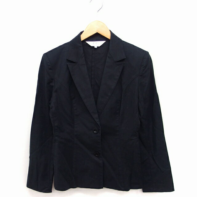 【中古】クードシャンス CdeC COUP DE CHANCE テーラード ジャケット アウター 無地 コットン 綿 38 ブラック 黒 /FT37 レディース 【ベクトル 古着】 220711