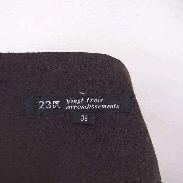 【中古】23区 オンワード樫山 タイト スカート ひざ丈 バックジップ 薄手 ウール 38 茶 ブラウン /TT15 レディース 【ベクトル 古着】 220707 auc-vector-18979924 ブランド古着の買取販売ベクトル サンプル画像3