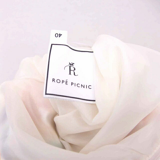 【中古】ロペピクニック ROPE Picnic フレア スカート ひざ丈 花柄 バックジップ 薄手 40 アイボリー ピンク /TT25 レディース 【ベクトル 古着】 220714 auc-vector-18986085 ブランド古着の買取販売ベクトル サンプル画像3